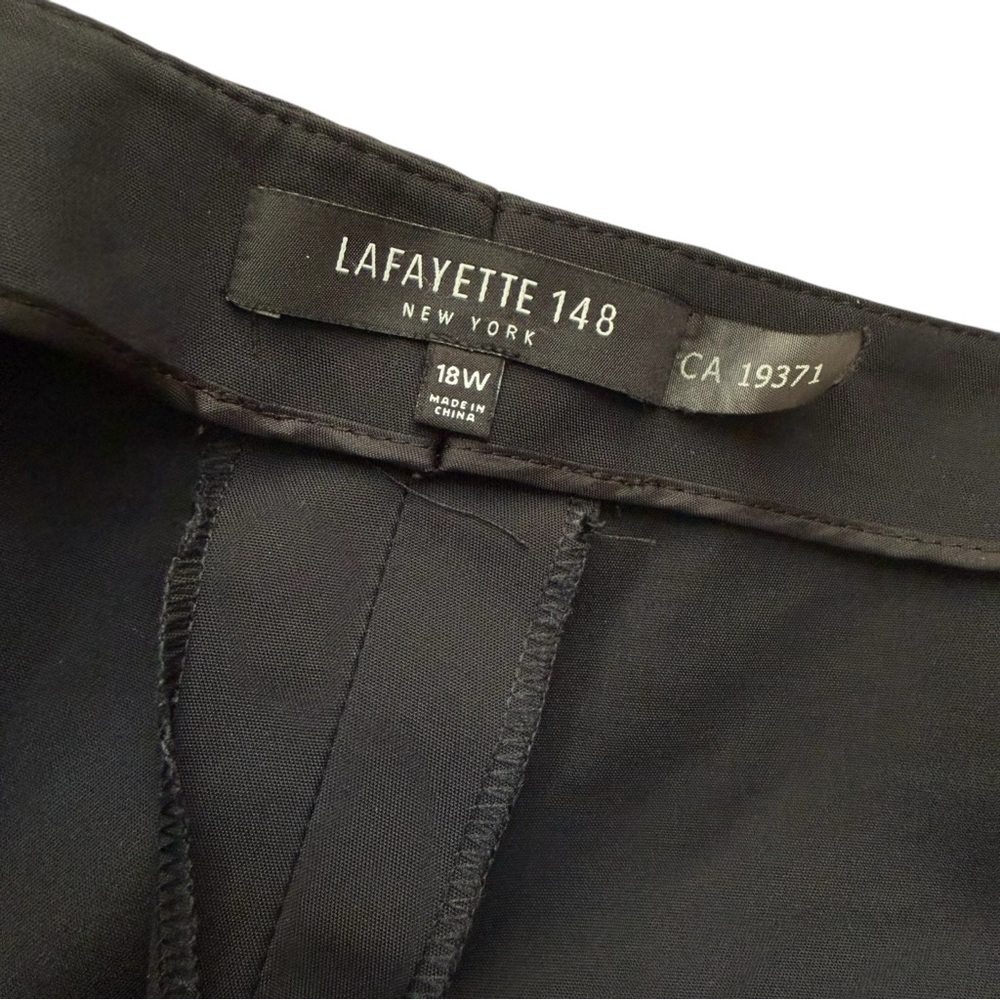 Lafayette 148 Black High Waist Cropped Ponte Dress Pants Women Size 18W Stretch - Picture 12 of 14